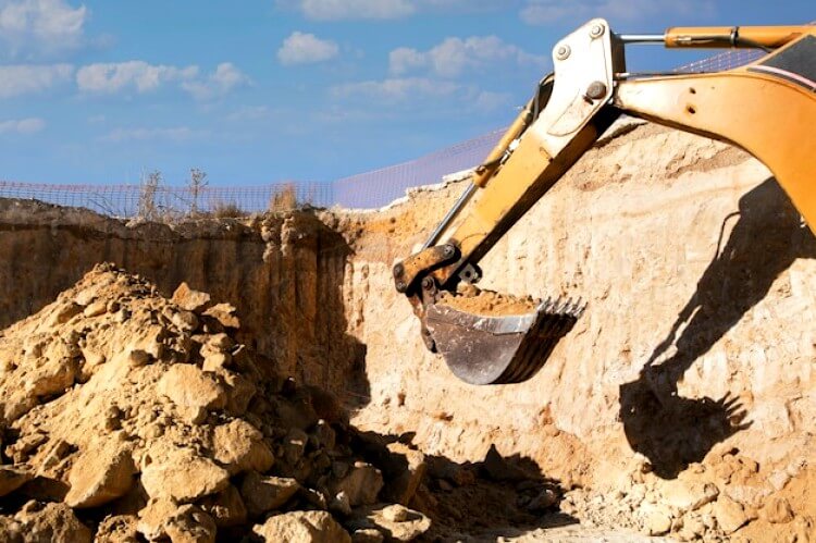 Excavation d'une piscine