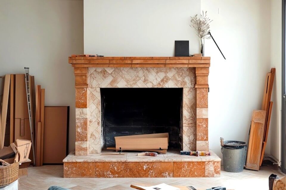 Rénovation d'un insert de cheminée