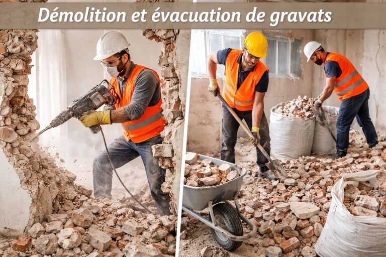 démolition et évacuation de gravats