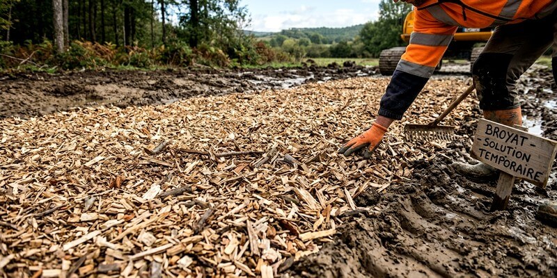 Employer le broyat et les copeaux de bois pour le remblaiement