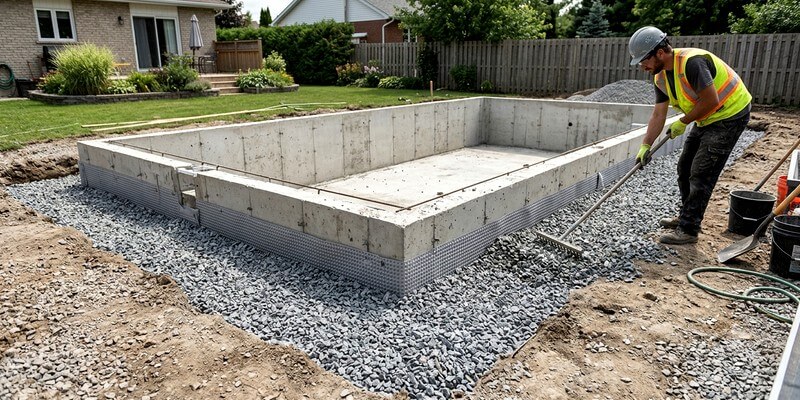 gravier concassé pour des travaux de terrassement