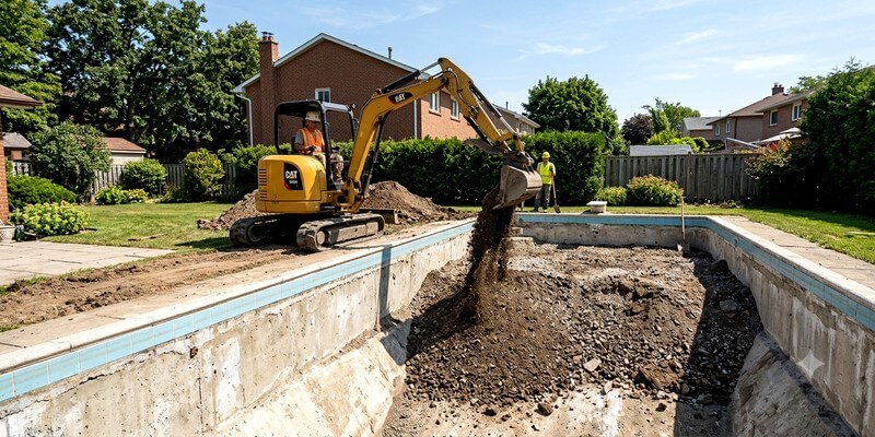 remblayer une piscine