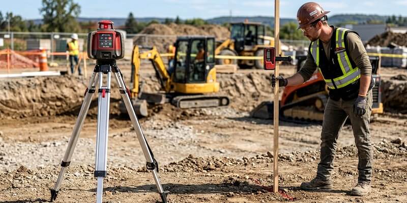 utiliser un niveau laser pour des travaux de terrassement