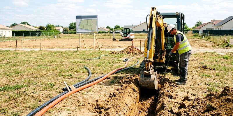 Travaux de viabilisation de terrains